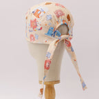 Human Body Lower GI Intestines Poo Beige scrub cap shown on mannequin head