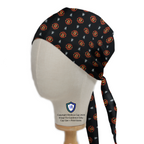 Football Club Manchester United Black scrub cap in Bandana tie-back style