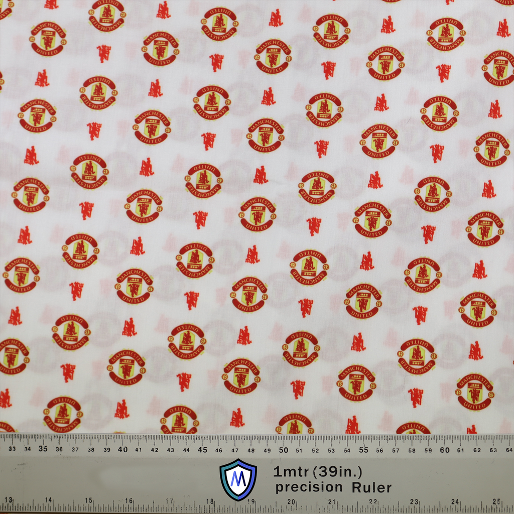 Football Club Manchester United White Scrub Cap from Medicus Scrub Caps featuring Manchester United logos on a white background.