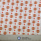 Football Club Manchester United White fabric pattern detail close-up