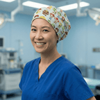 Mario Kart Kawaii Characters scrub cap shown on model