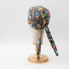 Marvel Avengers Cartoon Fight #2 Superhero scrub cap, back view showing tie-back closure