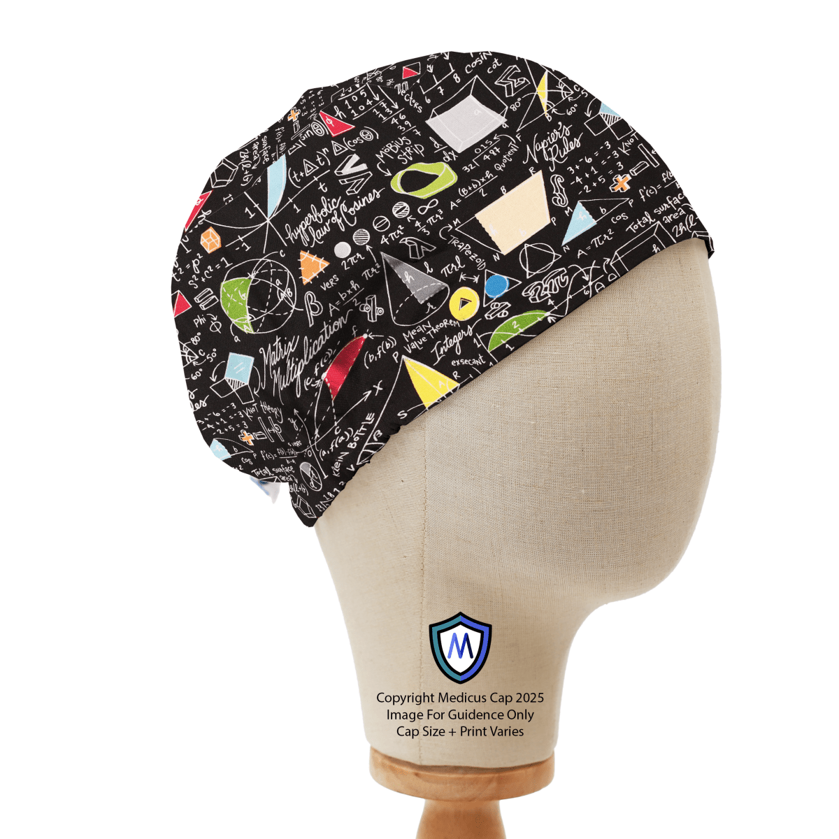 Math Chalkboard Colourful Trigonometry Scrub Cap