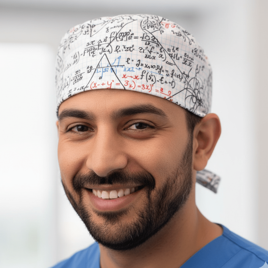 Math Calculations Scrub Cap