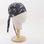 Military Camouflage Black scrub cap pattern detail on mannequin