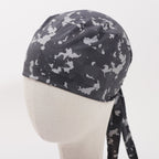 Military Camouflage Black scrub cap shown on mannequin head