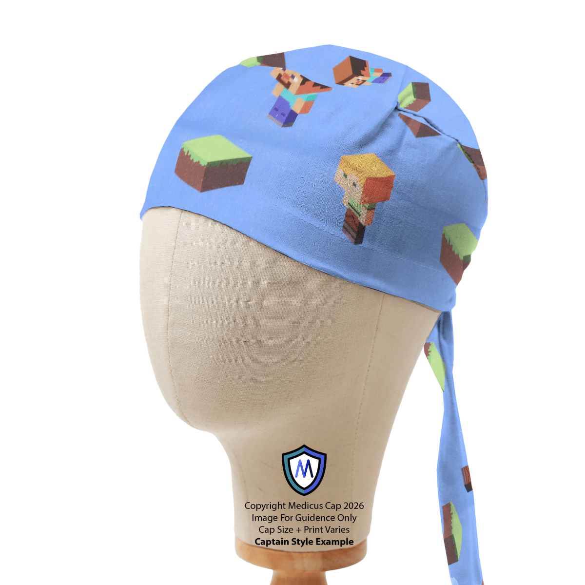 Minecraft Characters Scrub Cap