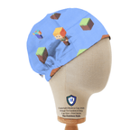 Minecraft Characters scrub cap in Duchess elastic-back style