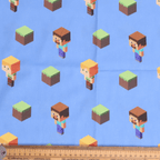 Minecraft Characters fabric pattern detail close-up