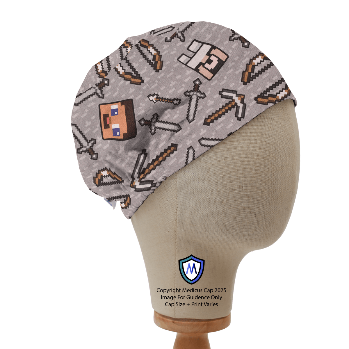 Minecraft Tools + Heads Toss Scrub Cap