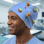 Minecraft Characters scrub cap shown on model