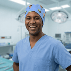 Minecraft Characters scrub cap shown on model