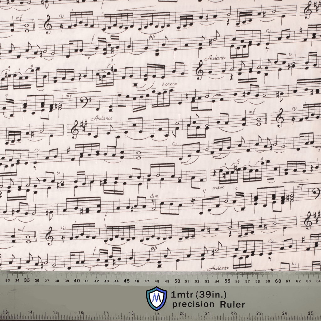 Music Sheets On Off White Scrub Cap