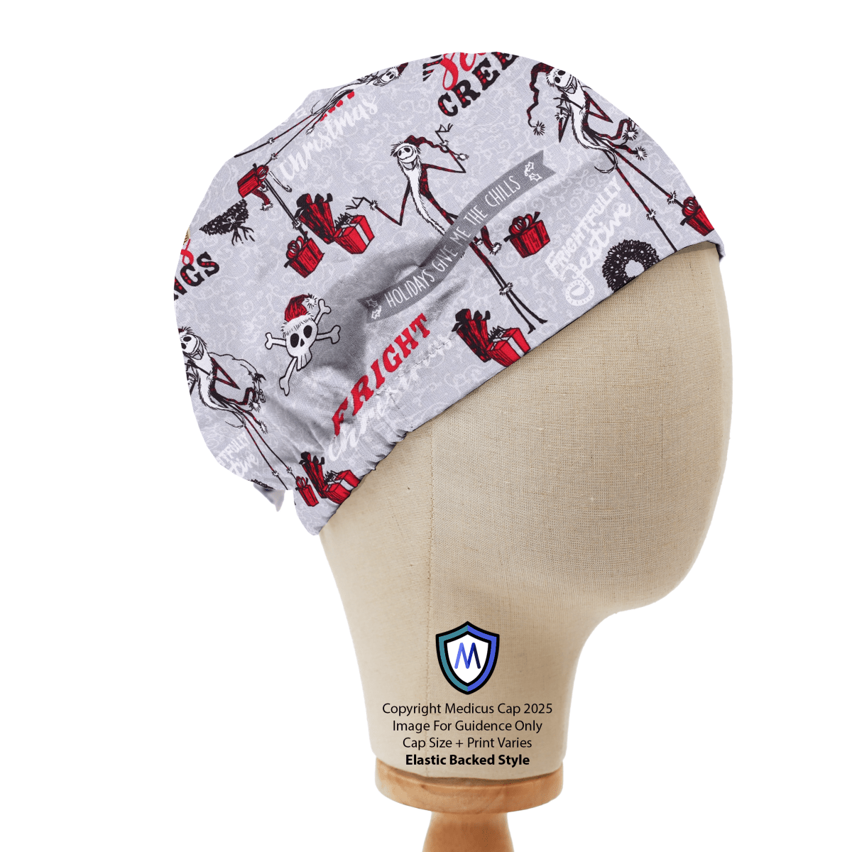 Nightmare Before Christmas Santa Presents Scrub Cap