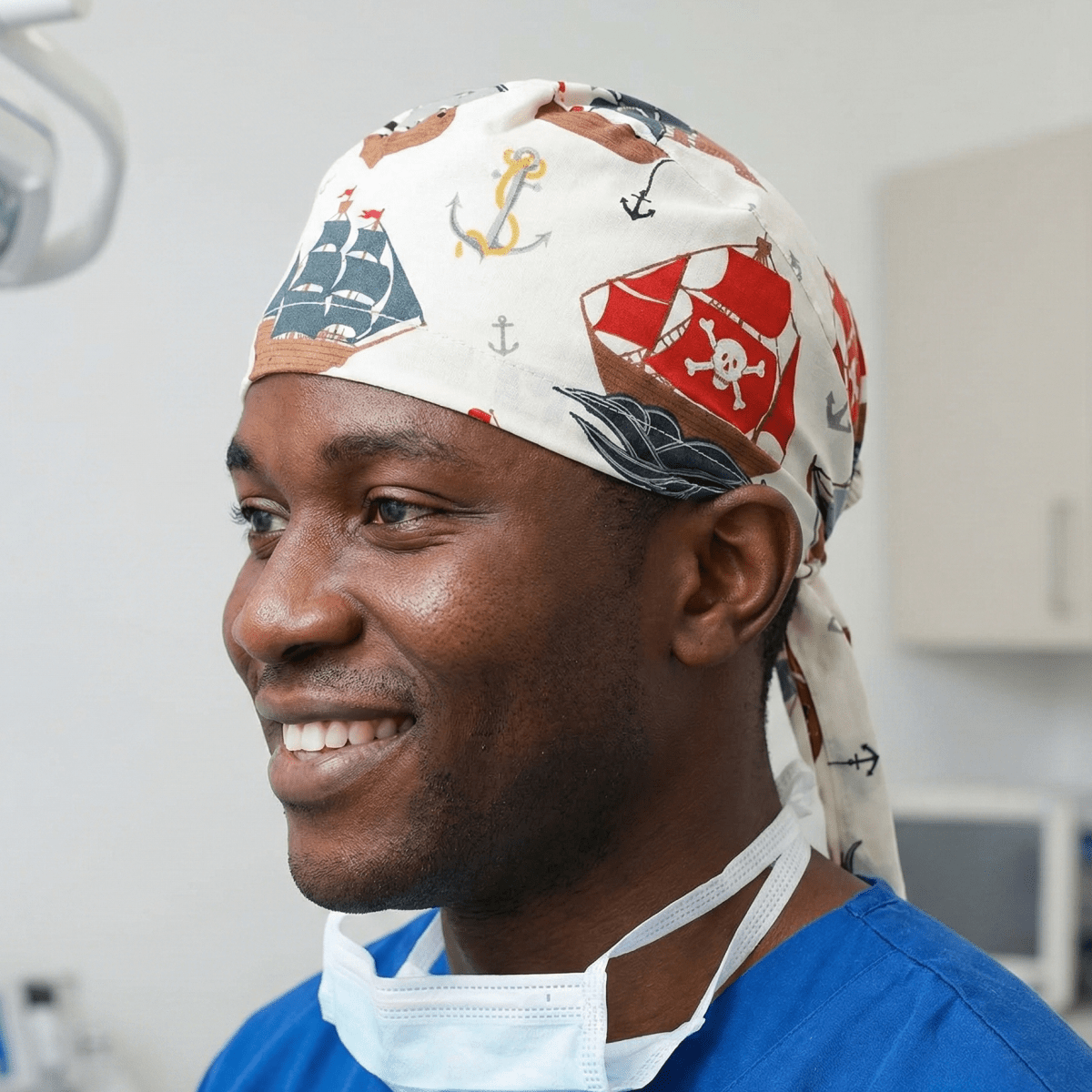 Pirate Ships Scrub Cap