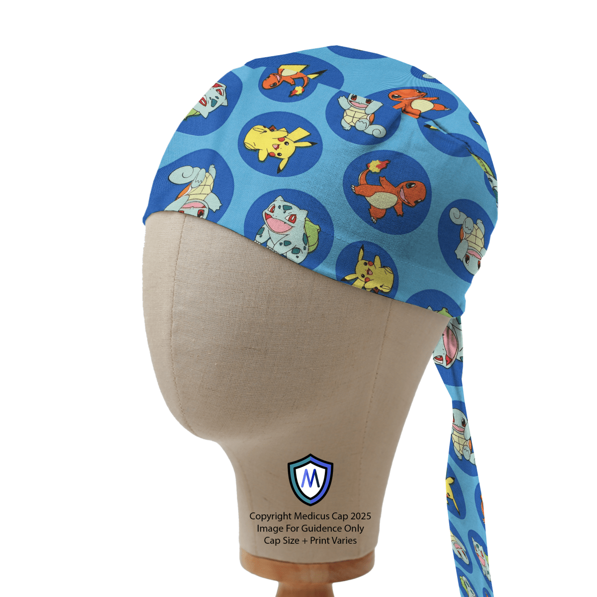 Pokemon Blue Circles Scrub Cap
