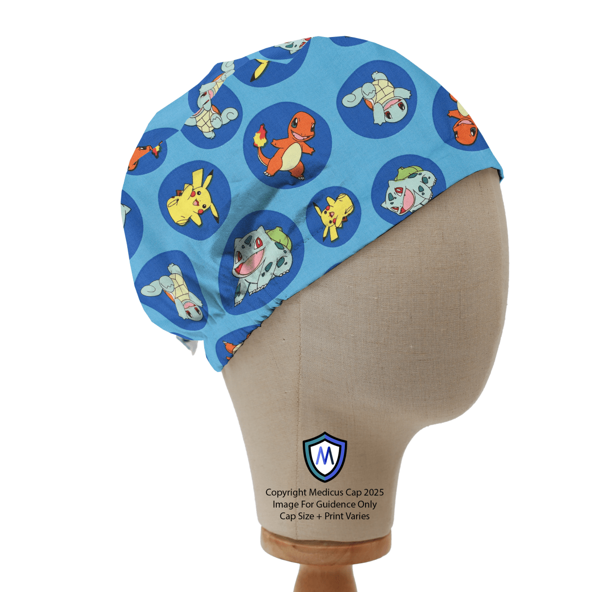 Pokemon Blue Circles Scrub Cap