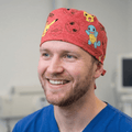 Pokemon Pikachu on Red Charmanda Bulbasur Squirtle Scrub Cap