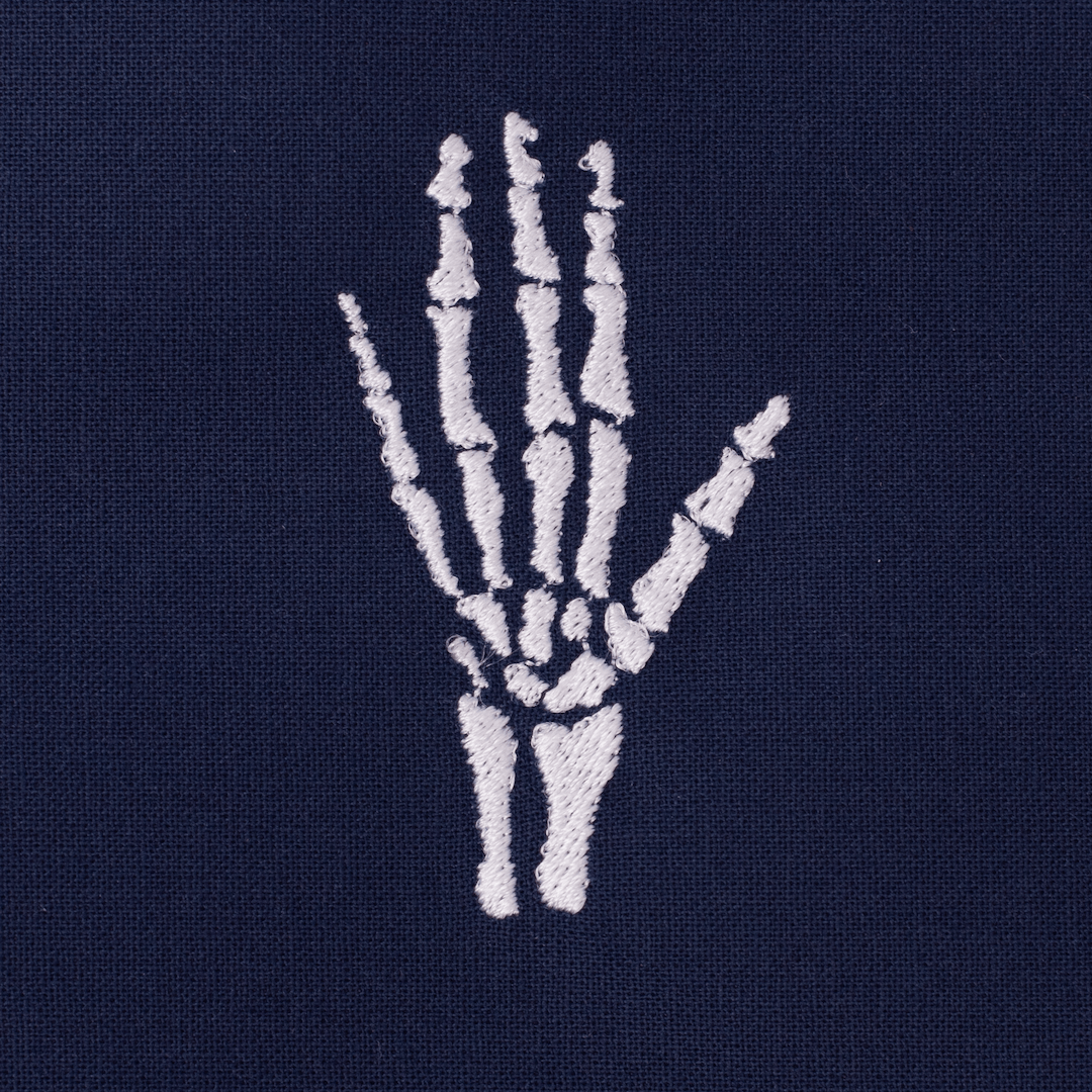 Embroidery - Skeleton Hand - Scrub Cap
