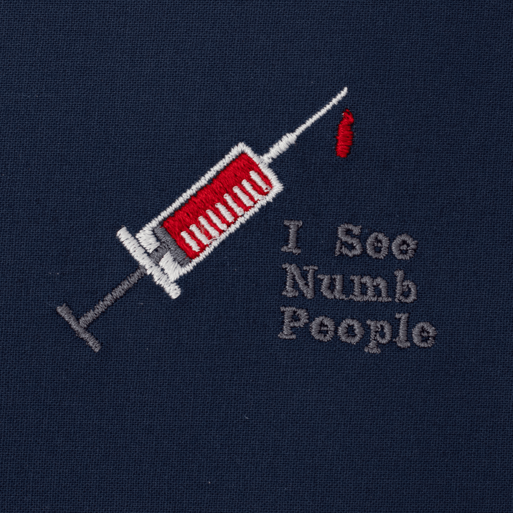 Embroidery - I See Numb People - Scrub Cap