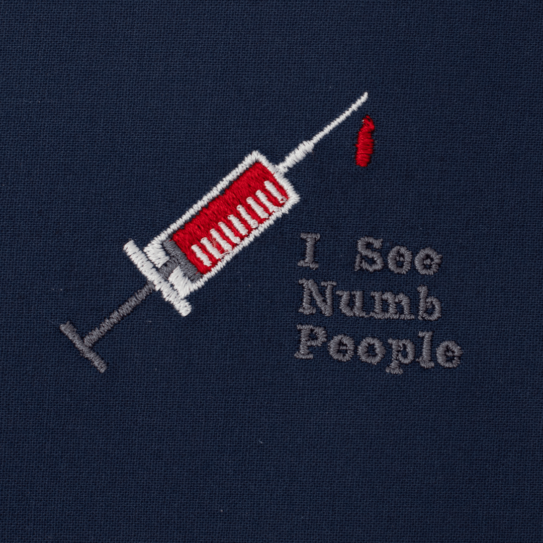 Embroidery - I See Numb People - Scrub Cap