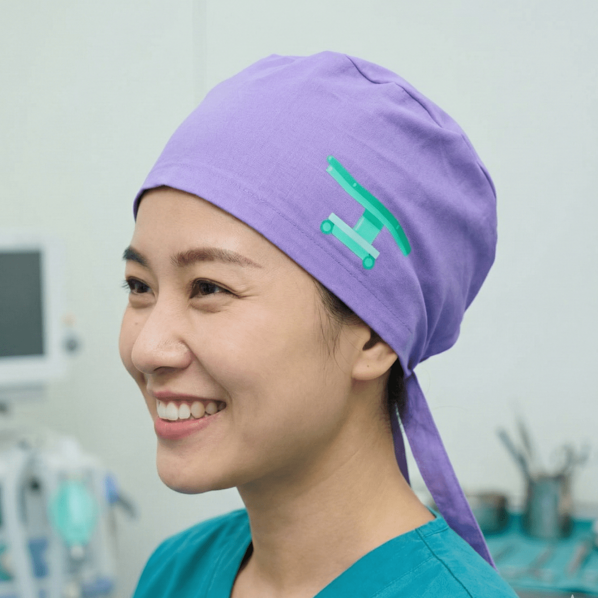 Pre Designed Vinyl Transfer Scrub Cap - Operating Table
