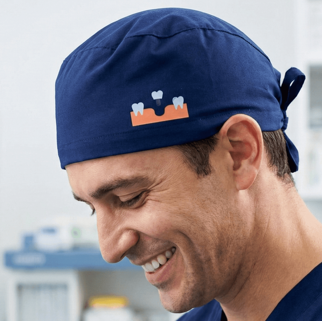 Pre Designed Vinyl Transfer Scrub Cap Dental Implant