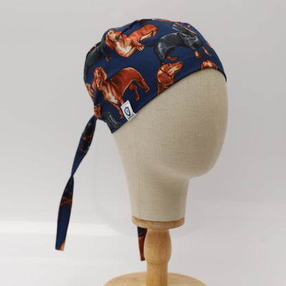 Gorro quirúrgico con forma de perro salchicha