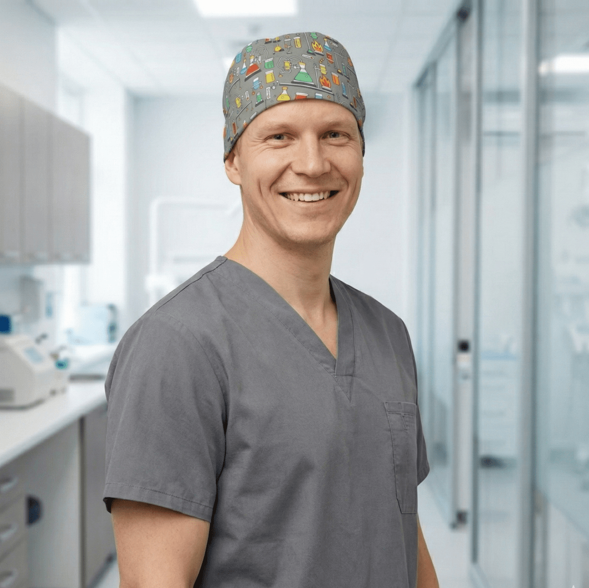 Science Bunsen Burners Scrub Cap