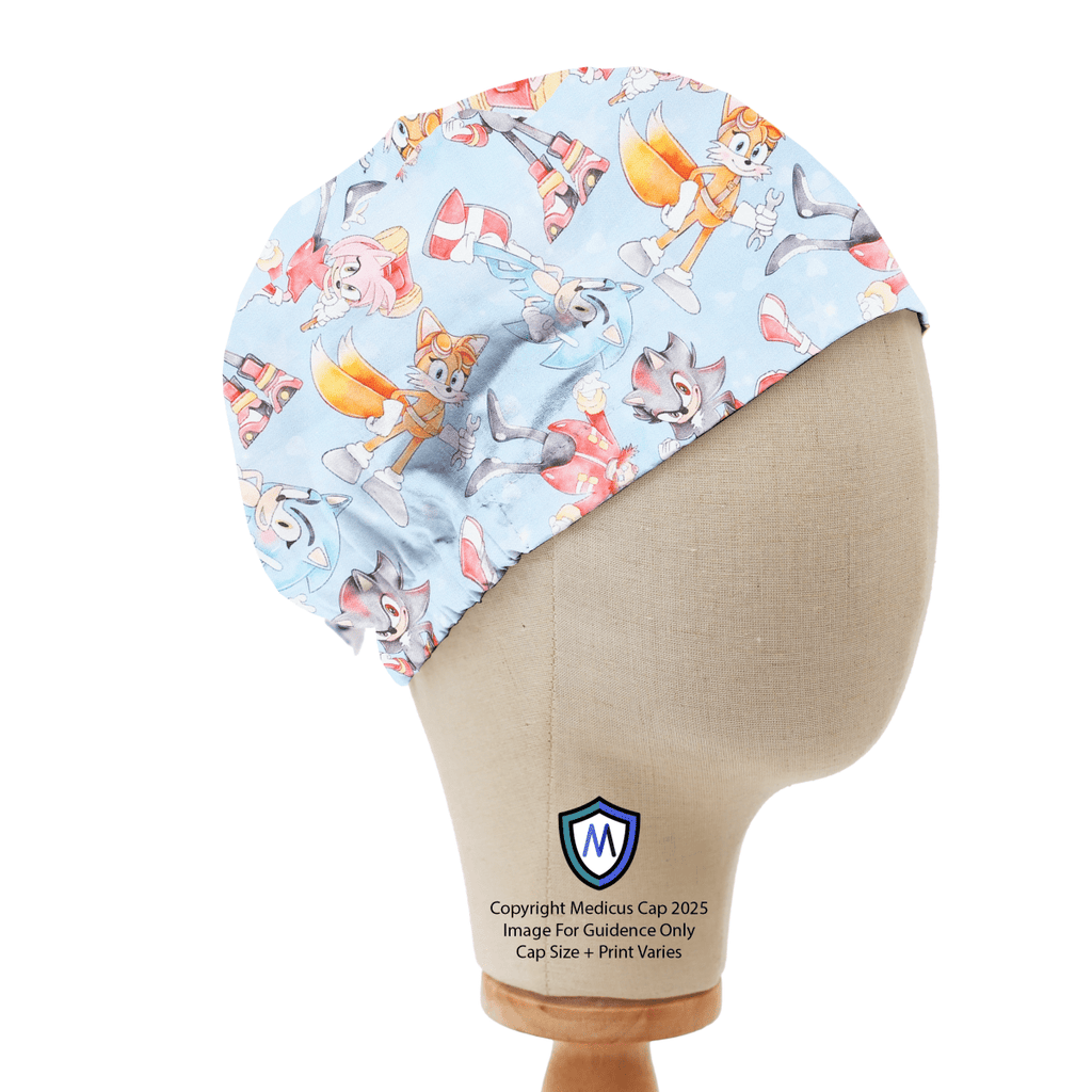 Sonic + Friends Cartoon Style Scrub Cap