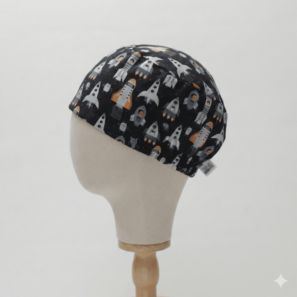 Spaceships in Space Scrub Caps