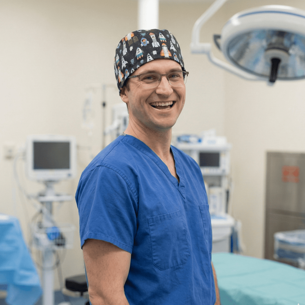 Spaceships in Space Scrub Caps