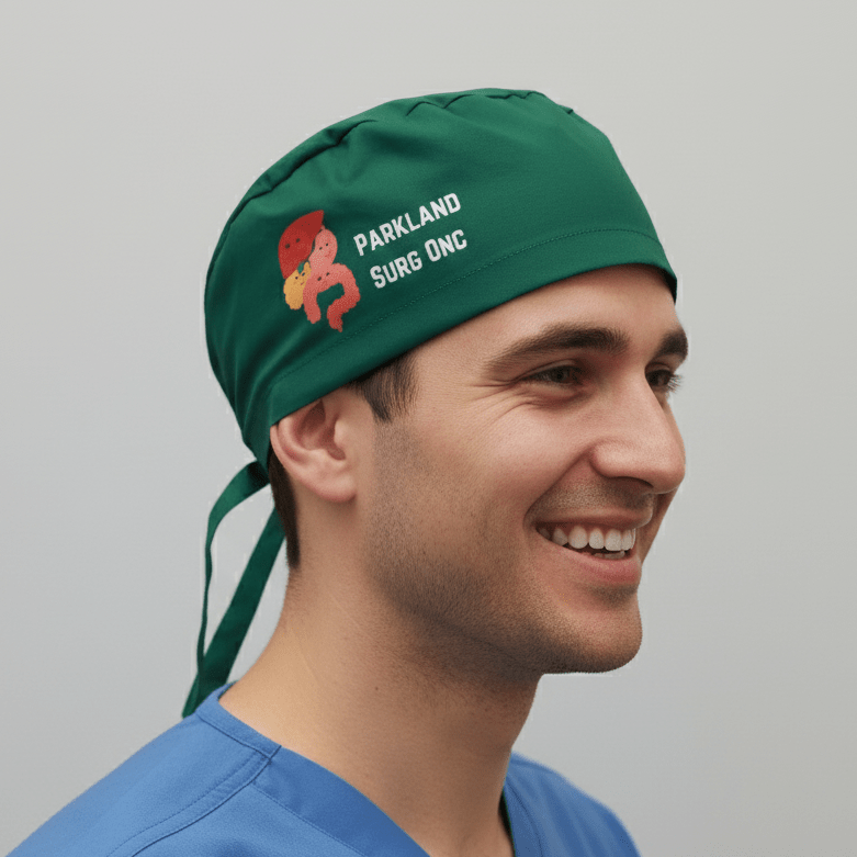 Specific Custom Printed Placement Scrub Caps