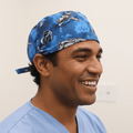 Star Wars Millennium Falcon On Blue Scrub Cap