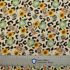 Coffee Starbucks Leopard fabric pattern detail close-up