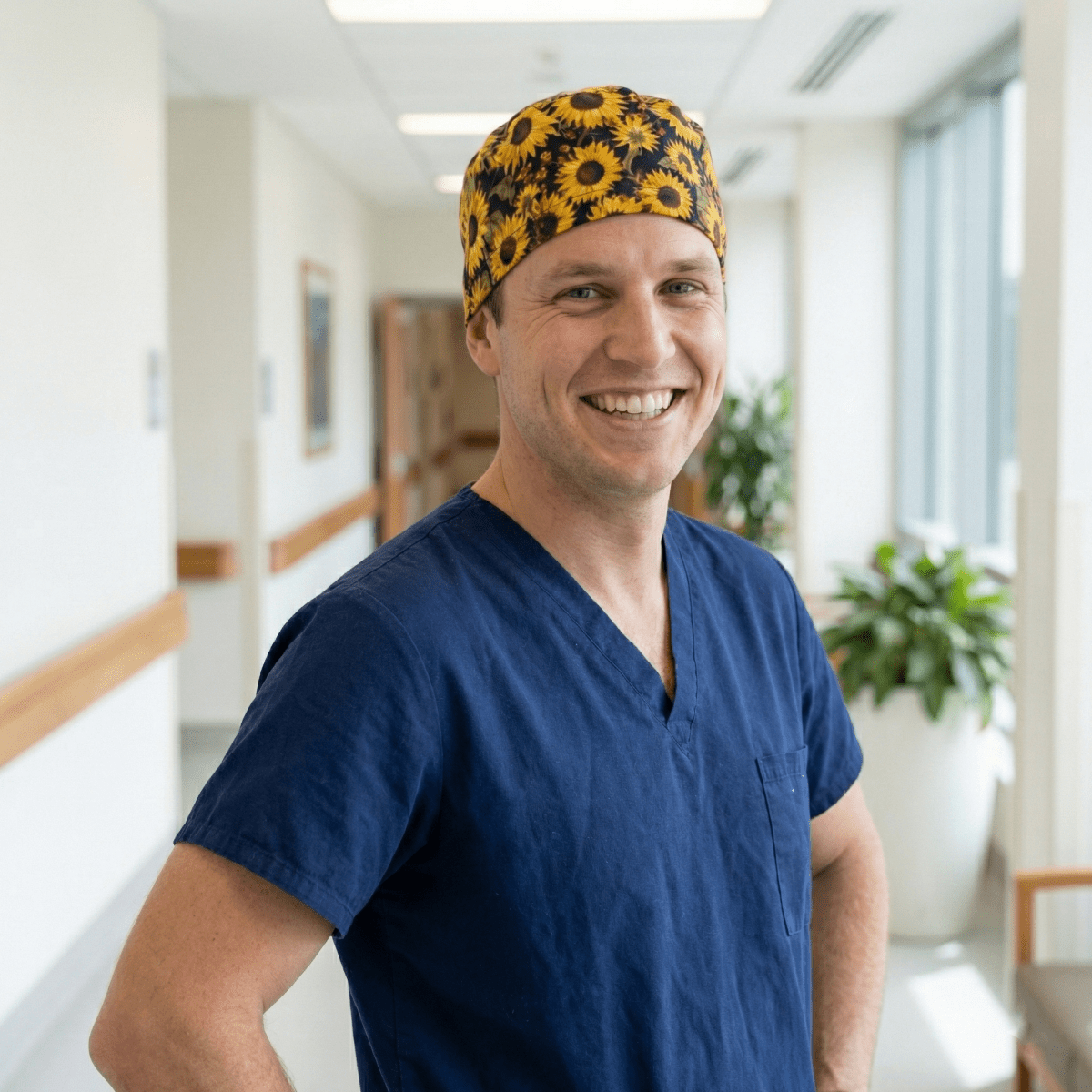 Sunflowers Scrub Cap