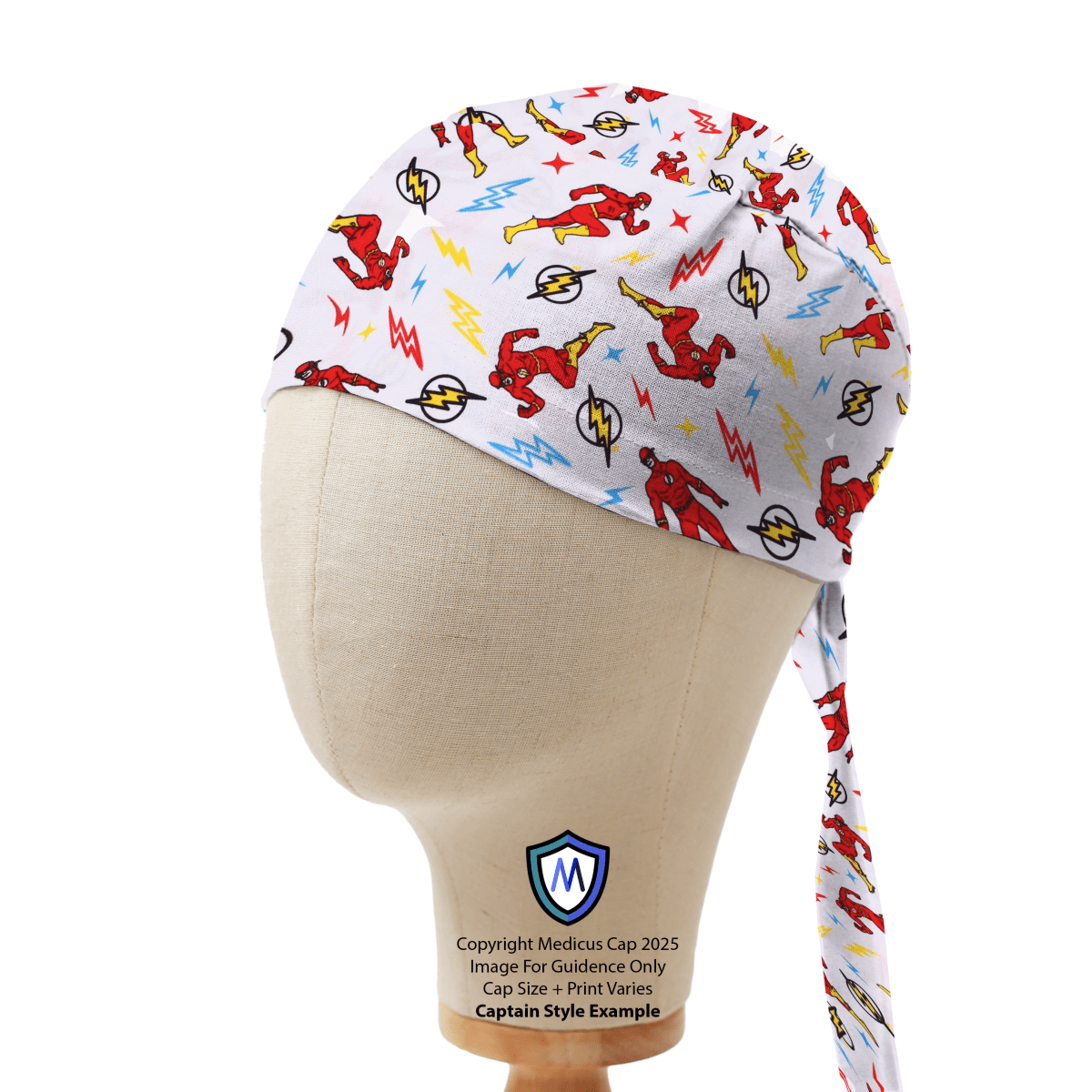 DC Superheroes Flash Cartoon Style Scrub Cap