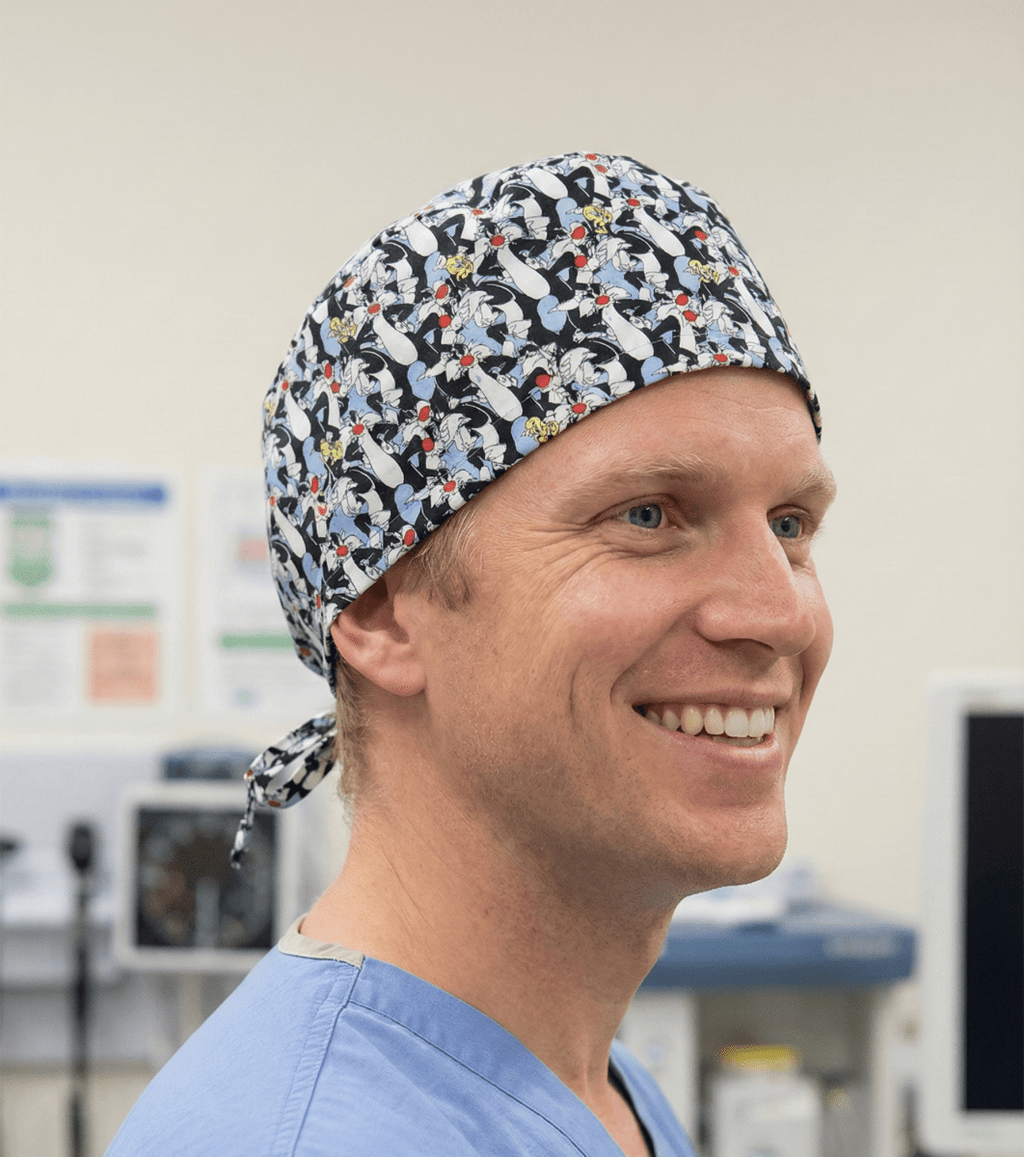 Gorro quirúrgico con dibujo animado de Looney Tunes, Sylvester, Tweetie Bird