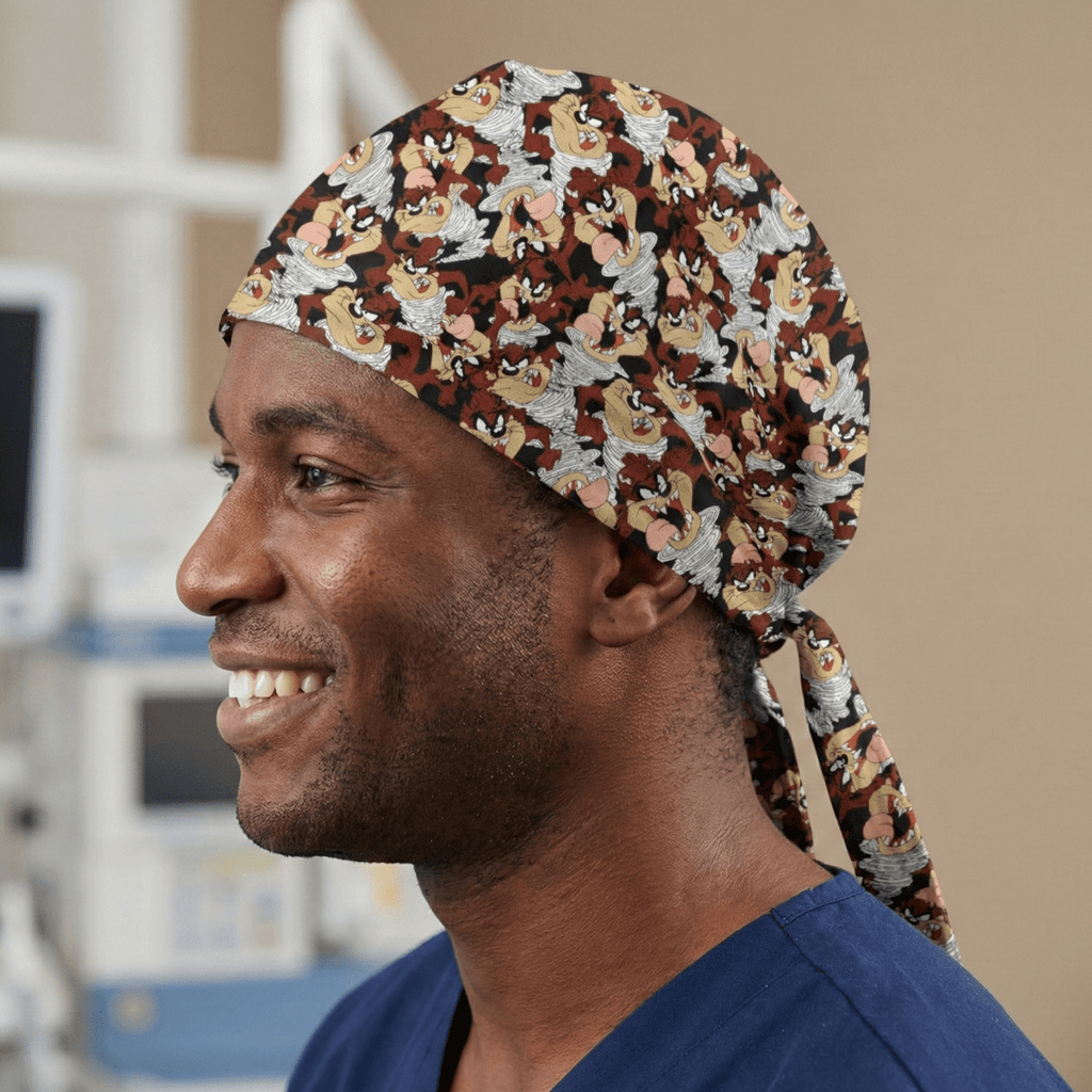 Gorro quirúrgico del diablo de Tasmania de los Looney Tunes, dibujos animados de televisión