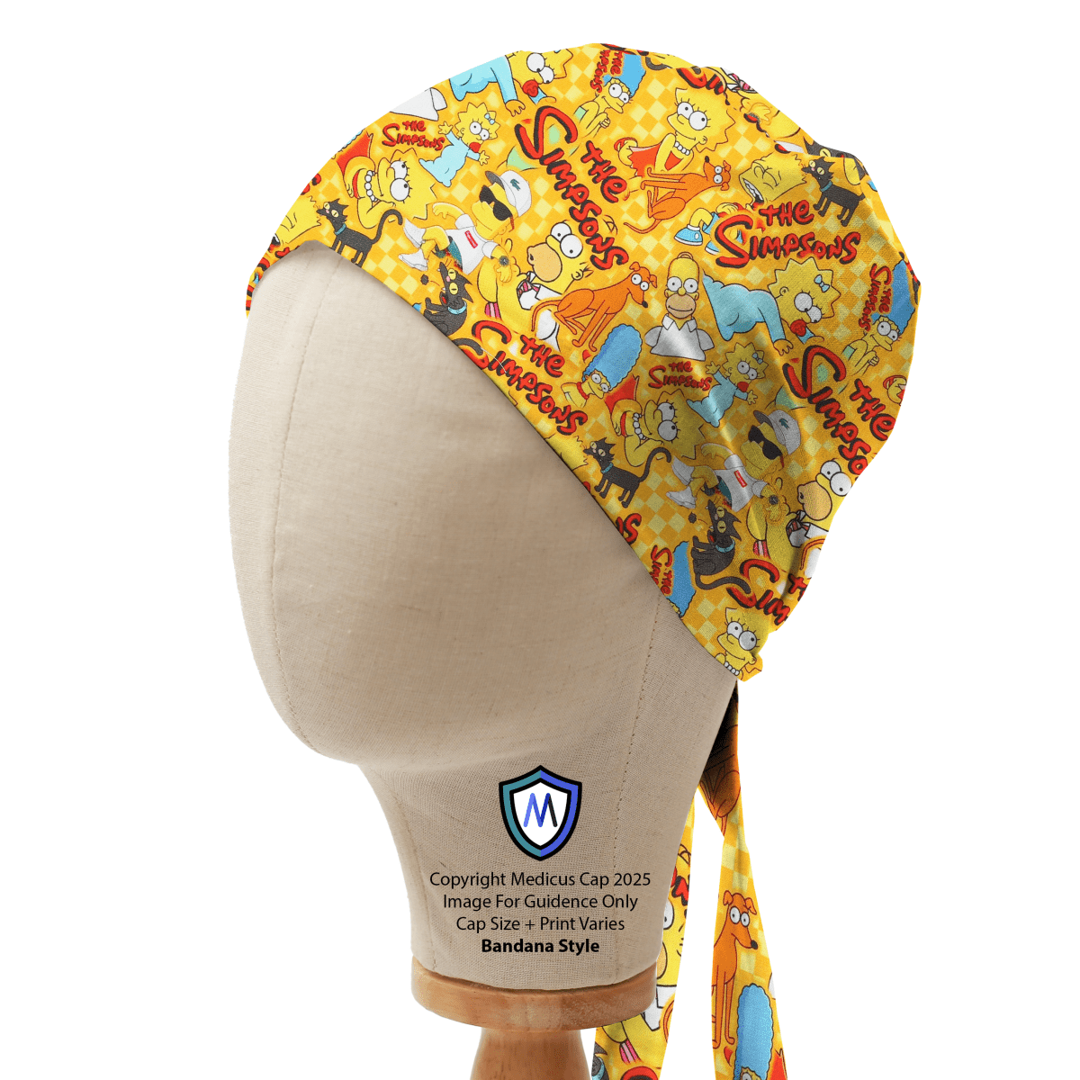 Gorro quirúrgico con cabeza de familia de Los Simpsons, dibujo animado de televisión