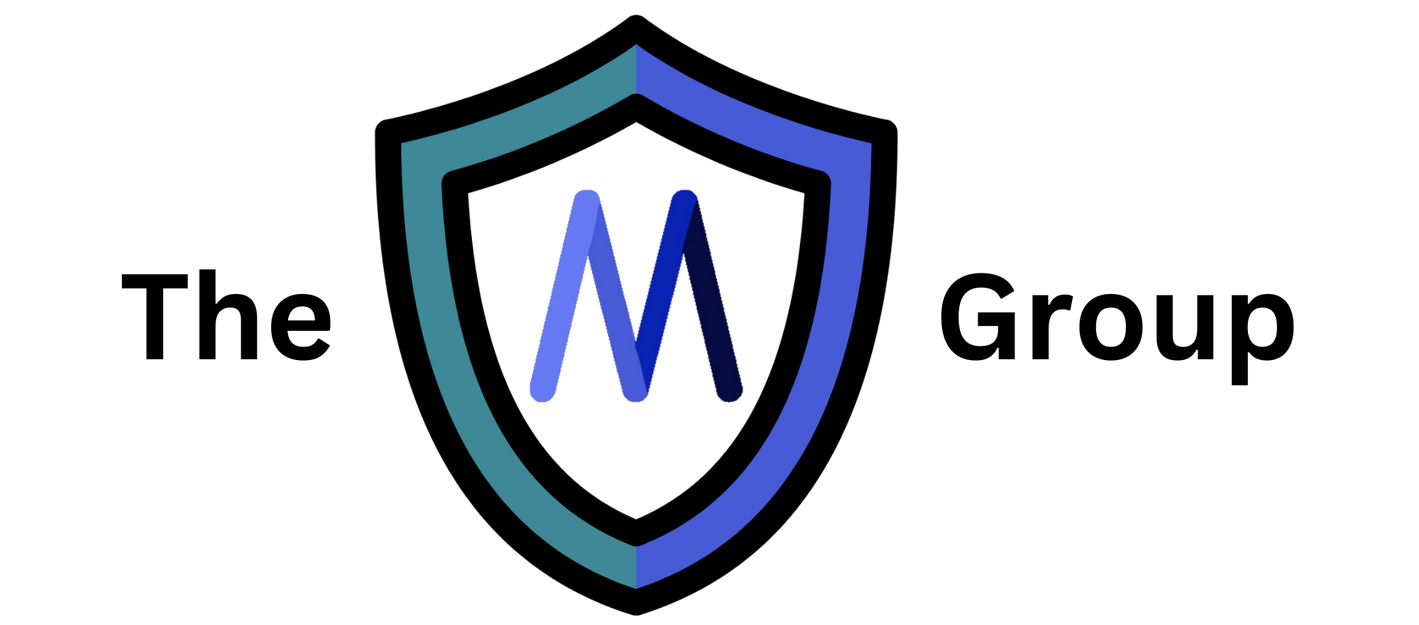 The Medicus Group LTD Logo - a shield with an M in the centre to show trust and strength in our designs.
