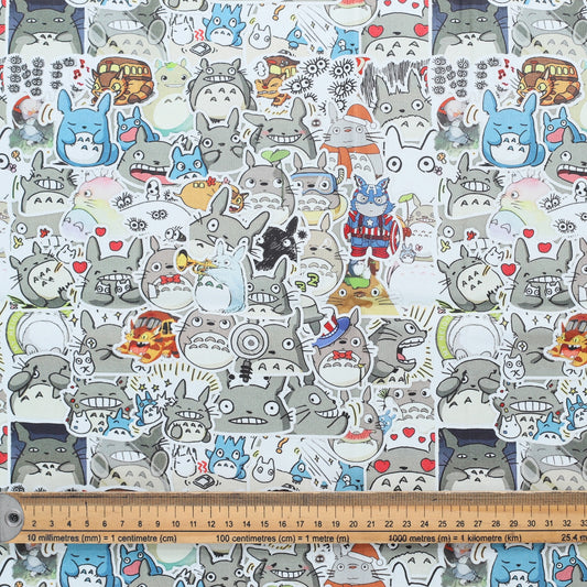 Totoro Sticker Fabric Scrub Cap