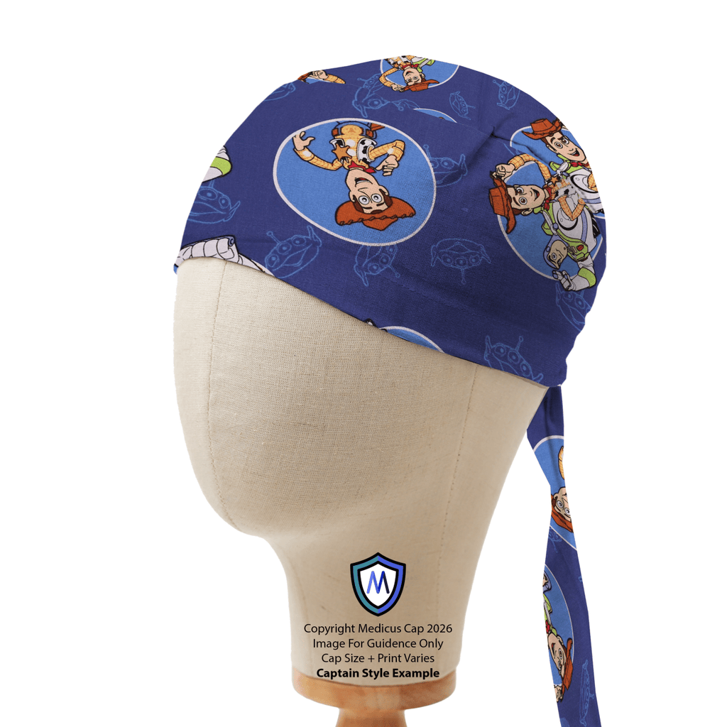 Gorro quirúrgico blanco volador de Toy Story de Disney Pixar, Buzz y Woody