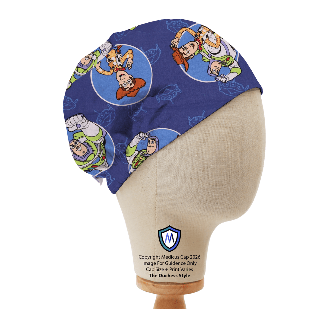 Gorro quirúrgico blanco volador de Toy Story de Disney Pixar, Buzz y Woody