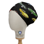 Vintage Cars Motorsport Large scrub cap in Elastic Backed no-tie style