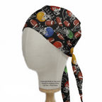American Football scrub cap shown on mannequin head
