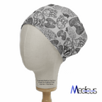 Anatomy Heart Lungs Brains scrub cap shown on mannequin head