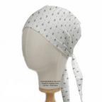Anchors On Ivory scrub cap shown on mannequin head
