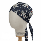 Astronauts Spaceman scrub cap shown on mannequin head