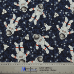 Astronauts Spaceman scrub cap pattern shown flat